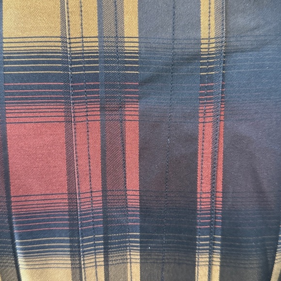 Samuel Dong Classic Bubble Dress Trench Coat in Plaid Floral Brocade Small - Picture 7 of 11